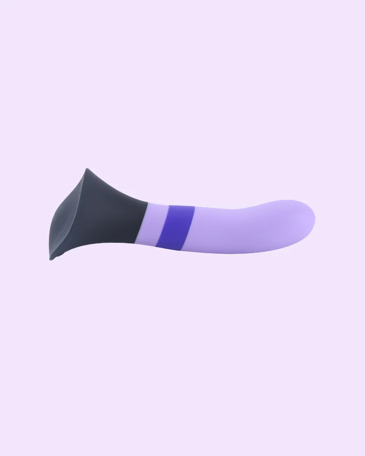 Purple Kiss Fusion - Strap-On Dildo with Grinding Base⢠- Image 5